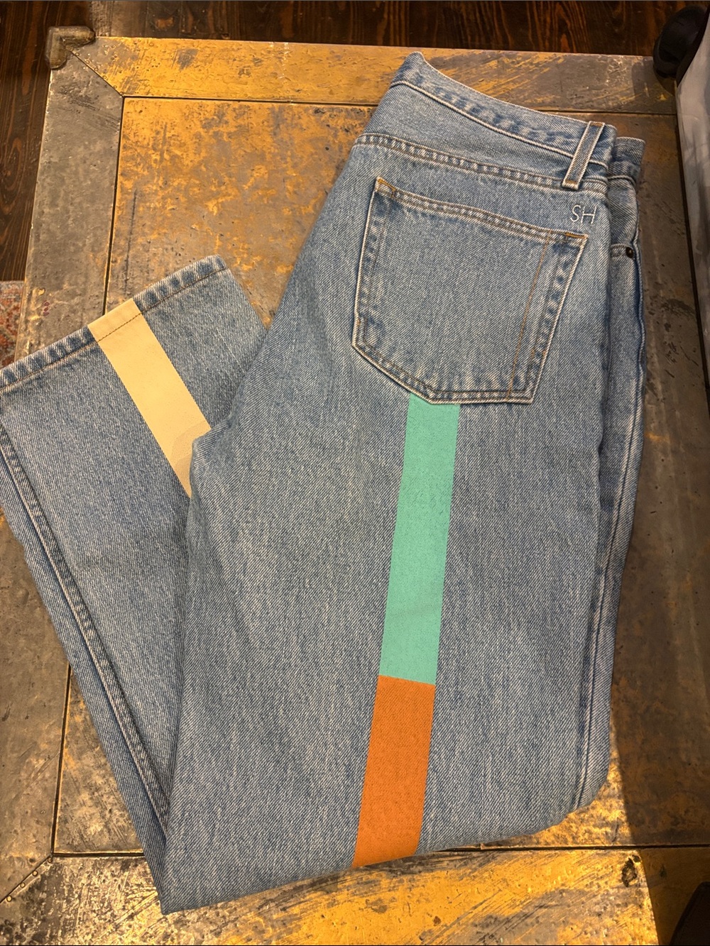 Still Here Stripe-Accent Men's Jeans